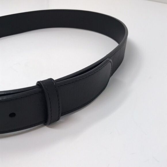 Gucci GG Marmont Thin Belt Black Leather Brass Double G Women Size 75/30 - Picture 8 of 14